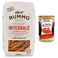 Rummo Pasta Integrale Penne Rigate N.66 Vollkornnudeln 10X500G+Polpa 400G