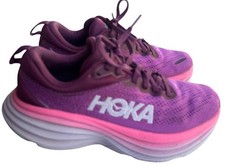 Hoka One One Womens Bondi 8 Running Shoes Size 7B Purple & Pink Gradient