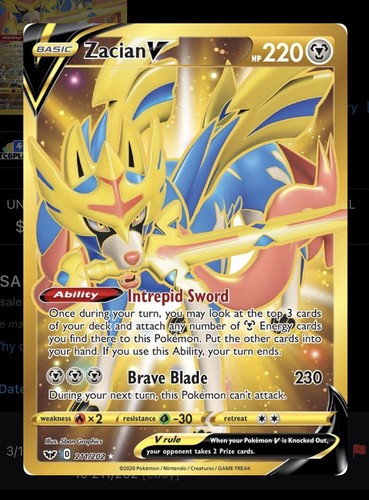 Zacian V graded PSA 10 for sale on eBay