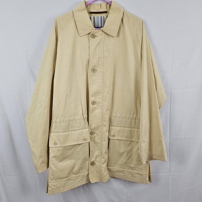 Hickey Freeman  Loro Piana Storm System Coat Jacket Men's Yellow Zip Large