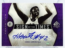 Rare Deceased 50 Handwritten Auto 06 Upper Deck Connie Hawkins Connie Hawkins NB