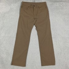 Prana Brion Pant Men's 32 x 30 Mud Brown Slim Straight Fit Stretch Zion Outdoor