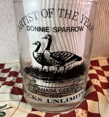 1989 Donnie Sparrow Artist of the Year Ducks Unlimited Chincoteague Glass Geese
