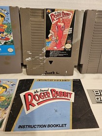 NES 5 Games Lot Simpson's, Roger Rabbit, Blades Of Steel, Arch Rivals, NARC