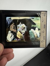 Antique Magic Lantern Glass Slide Teaching Village Women Gospel 9 India
