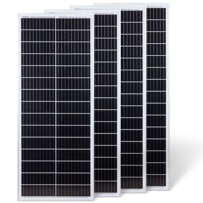 4x Slim 100W Monokristallin Solarmodul Photovoltaik 12V Solarpanel 100 Watt, 0%*