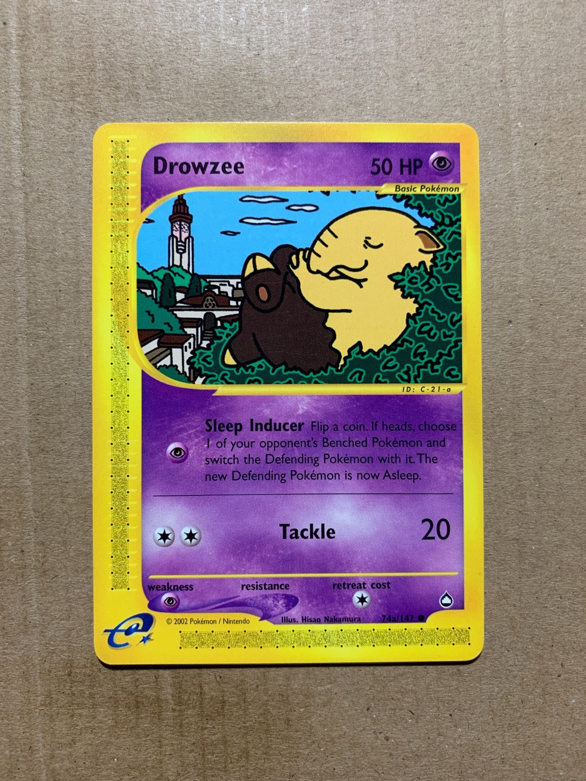 Drowzee 74a/147 Aquapolis - Common Pokemon Card - NM/Mint