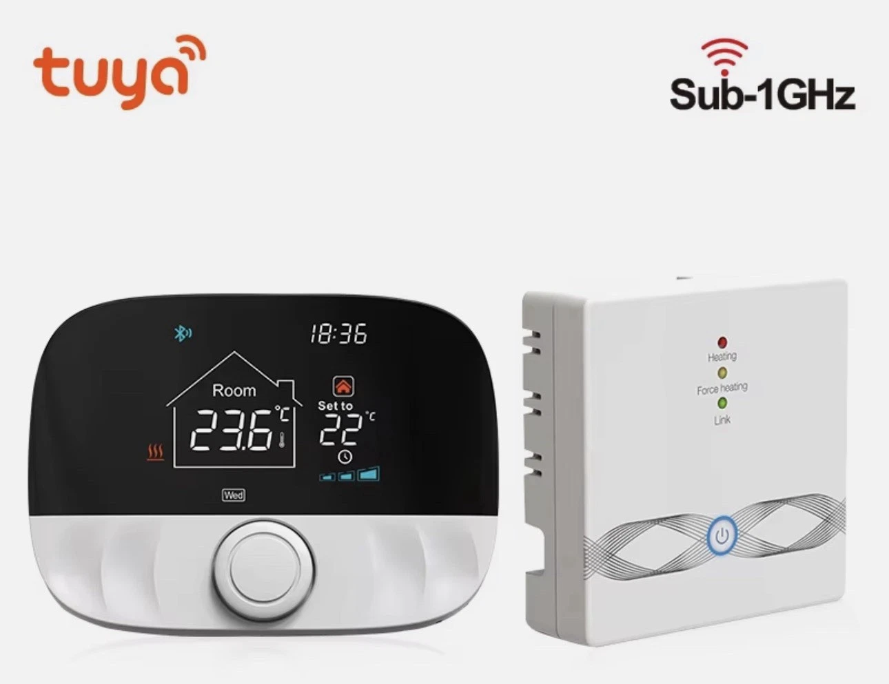WiFi Smart Thermostat RF433 Tuya App Control for Floor Heating/Gas Boiler
