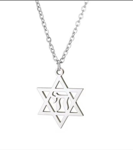 EFFY Collection EFFY® Diamond Star of David Chai 18 Pendant Necklace (1/8 ct. t.w.) in 14k