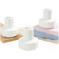 Nordic Plastic Vase White 13x12.5cm for Home Living Room Office Desk Decor