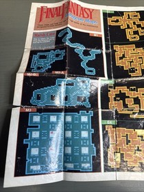 FINAL FANTASY DUNGEON MAP MAPS ORIGINAL FOLD OUT STRATEGY NINTENDO NES HQ #1