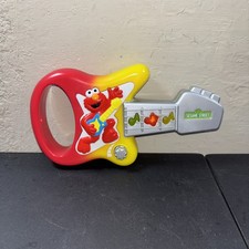Vtg Mattel Sesame Street Music Works Mini Guitar Elmo 2002 - Tested Working