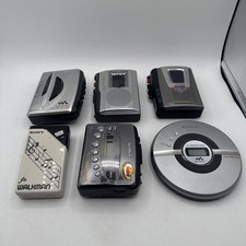 Vintage Lot of 6 Sony Walkman Cassette  CD Players REPAIR / PARTS ONLY WM-FX455