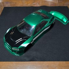 1/14 RC Car R34 Skyline Body Metallic Green LED Lights