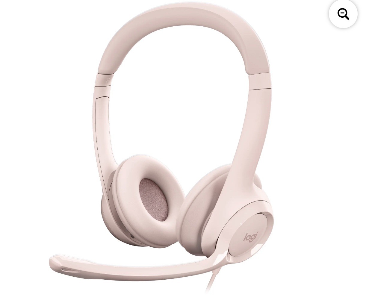 Logitech K270 Wireless Keyboard and Mouse Combo Plus Headset W/Mic- Pink