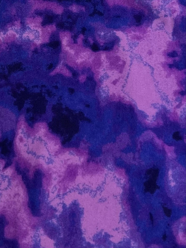 Leggings LuLaRoe TC alta curvilínea lavanda roxa tingida de gravata colorida sexy tropical - Imagem 2 de 4