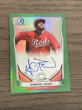 2014 Bowman Chrome Prospect Green Refractor Gabriel Rosa #BCAP-GR Reds /75