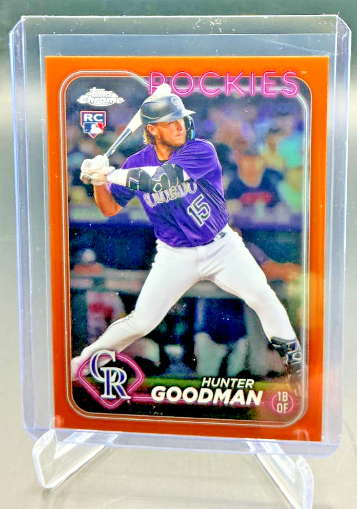 2024 Topps Chrome HUNTER GOODMAN RC Orange Refractor 15/25 #99 Rockies