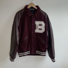 Red Balfour Letterman Large Jacket Y2K Band Varsity High School College Wool