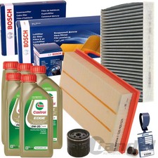 BOSCH FILTERSET+CASTROL 0W20 LL IV passend für AUDI A3 8V 8Y GOLF 7/8 TOURAN 5T