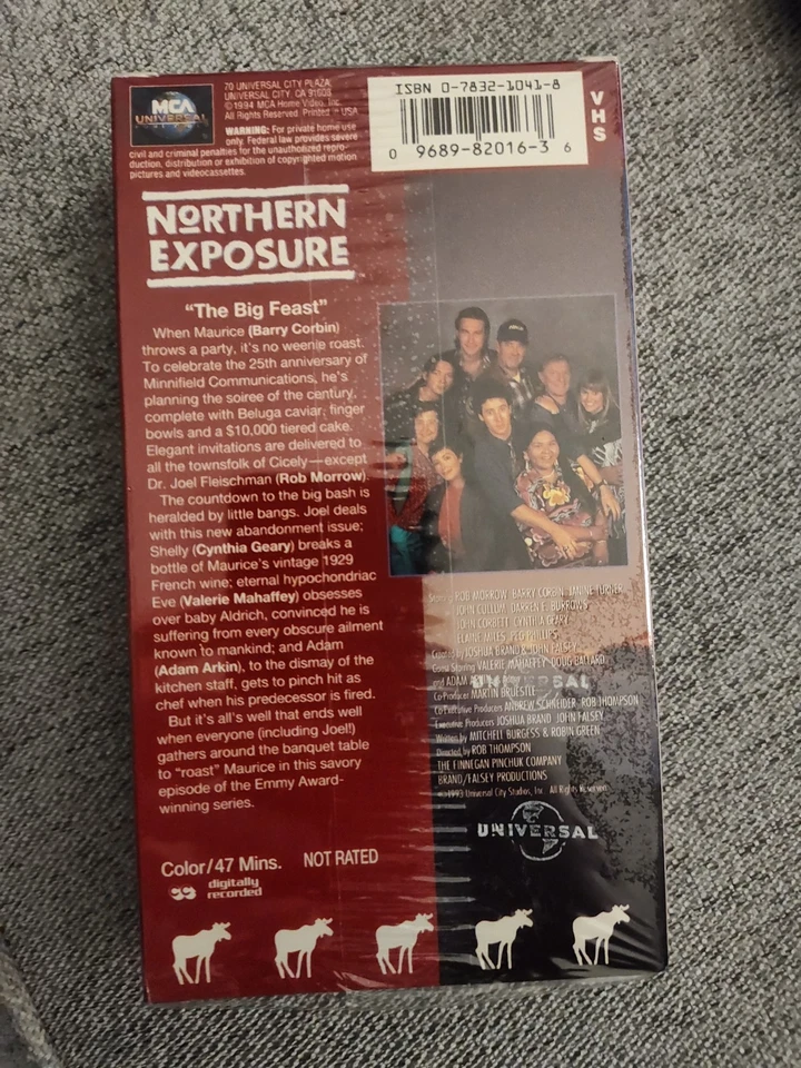 Northern Exposure "The Big Feast" (VHS, 1994) FACTORY SEALED - Image 2 of 3