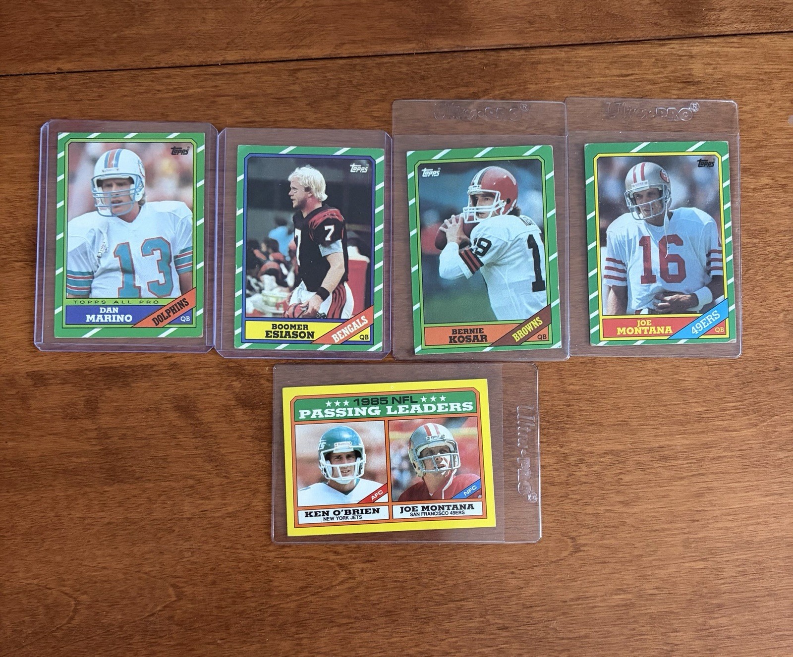 1986 Topps Football Lot Montana + Kosar/Esiason/Reed Rookies (16 Total Cards)