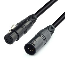 SiYear DMX-512 XLR 5 Pin Male to XLR 5 Pin Female DMX Lighting Cable 1.5M/5FT 