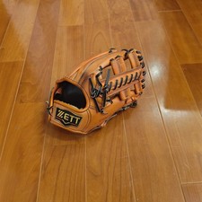 ZETT PROSTATUS Rigid Infield Glove Kip Leather Size 28.5cm Orange Right Hand