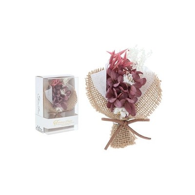 Timeless Posies erhaltene Blumen mit Brosche Anstecknadel. neu & verpackt weiß & weinrot klein