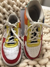 Air Force 1 Low LV8 GS Multi Color White Red Yellow Blue Kids 3.5Y Sneakers