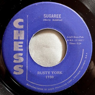 HEAR IT 50's Rockabilly 45 rpm record Rusty York ''Sugaree'' from 1959