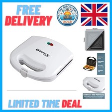Quick and Easy 2 Slice Sandwich Toaster - Non-stick & Lightweight Design