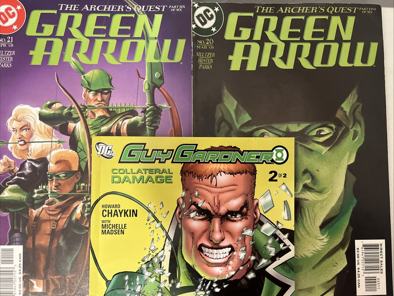 GREEN ARROW. NUMBER'S 20-21 & GUY GARDNER COLLATERAL DAMAGE # 2. (3 ISSUE LOT).