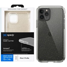 Official Speck (iPhone 11 Pro Max 6.5") Case Presidio Clear + Gold Glitter Cover