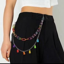Mädchen Mode Geldbörse Kette Schlüsselanhänger-süße Metall Jeans & Tasche Accessoire für Frauen