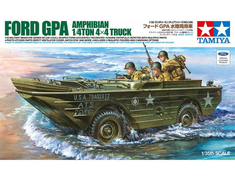 Maquette Tamiya 35336 Ford GPA Amphibie 4x4 militaire à l'échelle 1/35