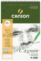 "Canson Zeichenpapier-Spiralblock \"C\" à Grain A4 125 G/Qm 30 Blatt"