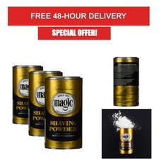 Magic Shaving Powder for Men - Razorless, 4.5 oz Pack of 3 