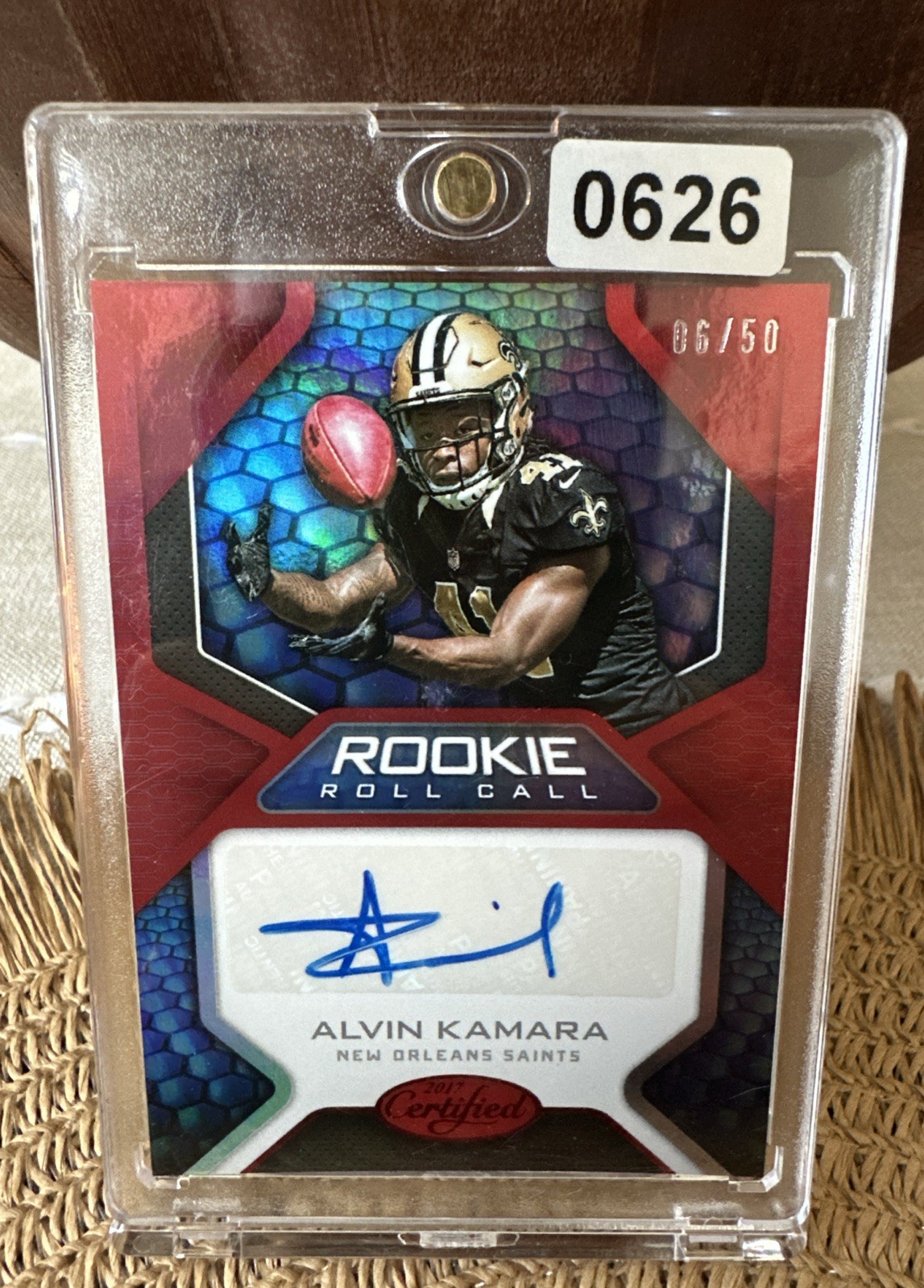 2017 Panini Certified #22 ALVIN KAMARA Rookie Roll Call Auto 06/50