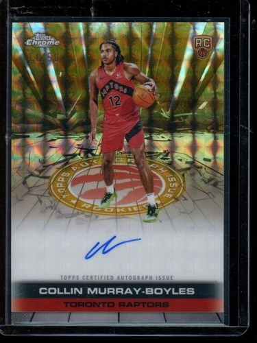 2025-26 Topps Chrome Collin Murray-Boyles AUTO #'ed 44/50 GOLD RC-Raptors
