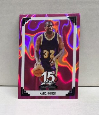 MAGIC JOHNSON 2025 Leaf Anniversary National PINK LAVA ~ Lakers #'d /8