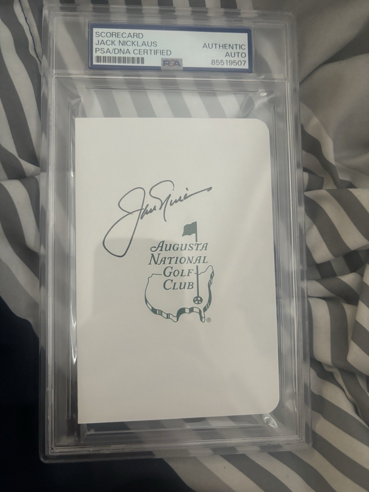 Jack Nicklaus Signed Augusta National Scorecard Masters PSA/DNA Autograph RARE