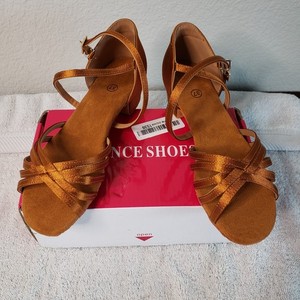 Rosefinch Dance Shoes Girls 5 Ballroom Latin Salsa Rhinestone Strap Women 6