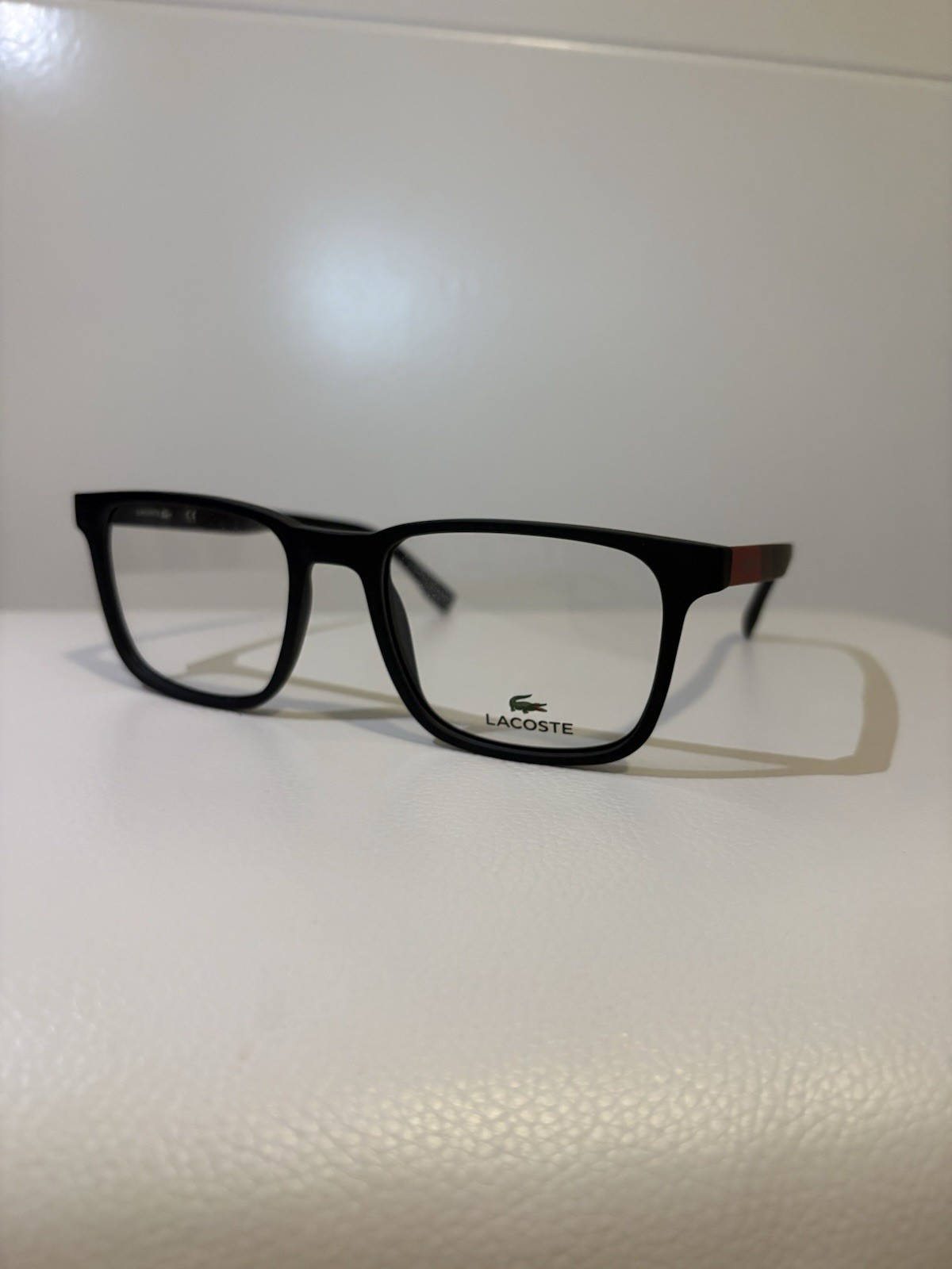 Lacoste Rectangular Eyeglasses Black Frame Size M Medium RX Optical With Case thumbnail 3