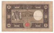 1000 LIRE GRANDE  "M"  ( FASCIO )  1° TIPO  DECR  20 - 10 - 1930  RR