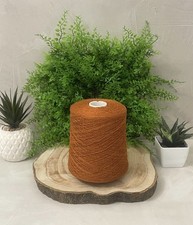 Filato Mouline 50% Cashmere 50% Seta NM 2/28  color Zucca/Camel rocca da 450 g