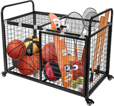Heodmaem Ball Cart Storage for Garage Compatible with Optional Divider, Extra La