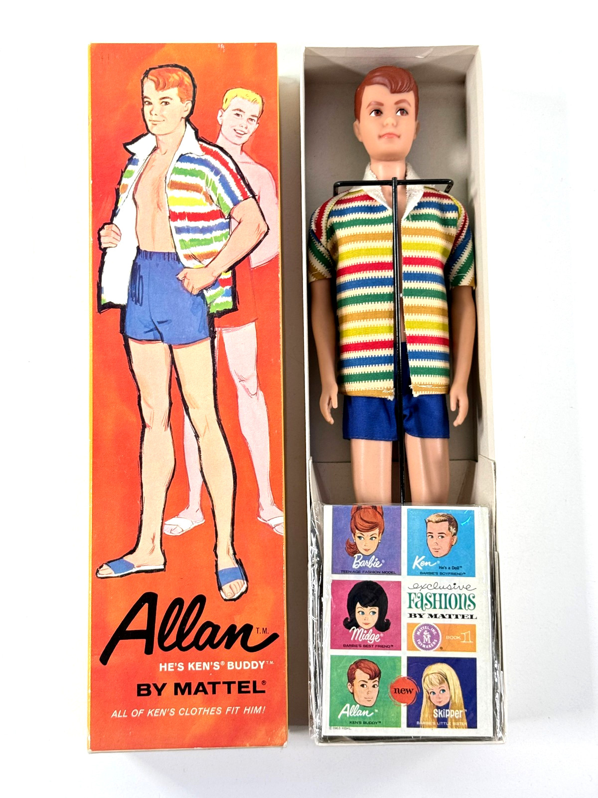 vtg 1960 Allan Doll #1 1000 COMPLETE nice w/ Original Box Ken Mattel Barbie