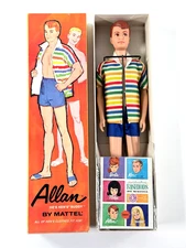 vtg 1960 Allan Doll #1 1000 COMPLETE nice w/ Original Box Ken Mattel Barbie