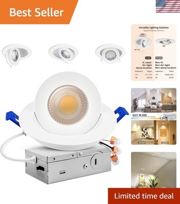 4-Inch Gimbal LED Recessed Lighting - Smooth Dimmable and User-Friendly